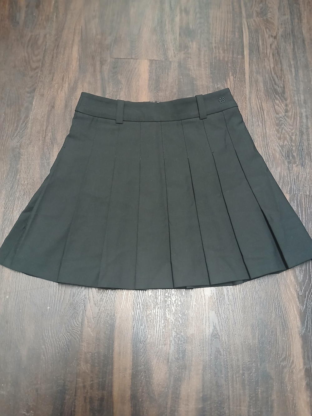Aritzia Black Pleated Skater Skirt